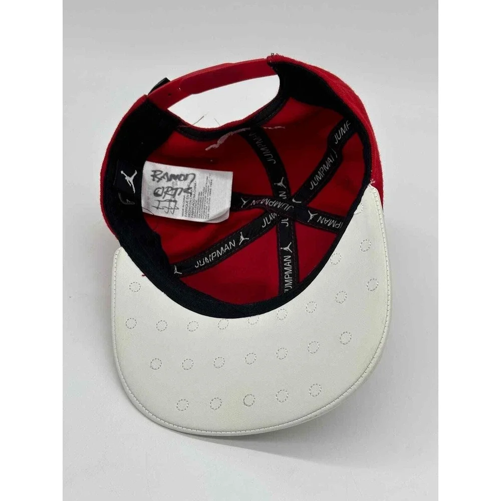 Nike Jordan Hats Kids 4-7 Red White Colorblock Jumpman Basketball Cap Snap Back